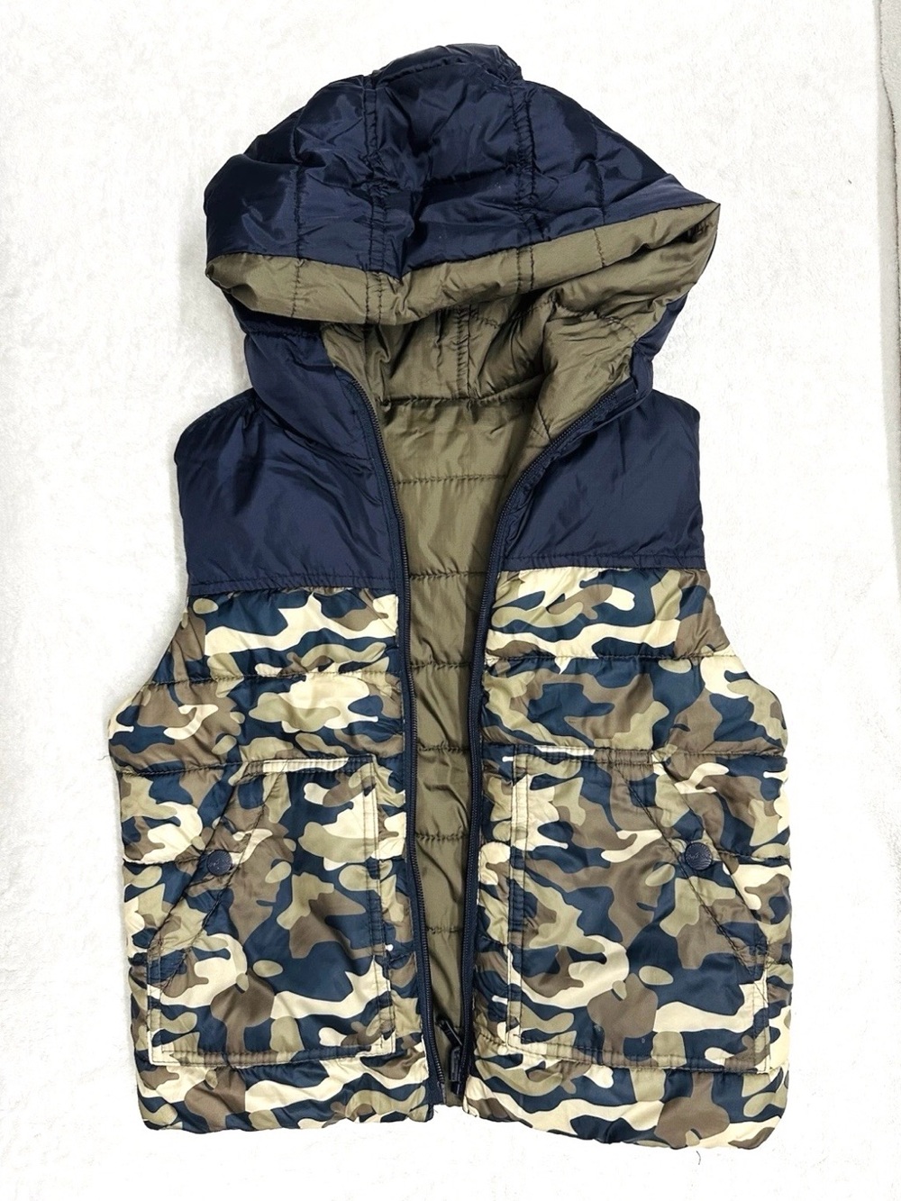 Zara Boys Down Vest 2 Sides Very Light Size 6/7 Years Excellent Condition